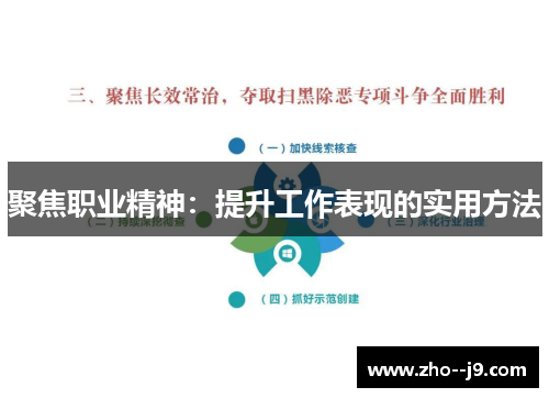 聚焦职业精神：提升工作表现的实用方法